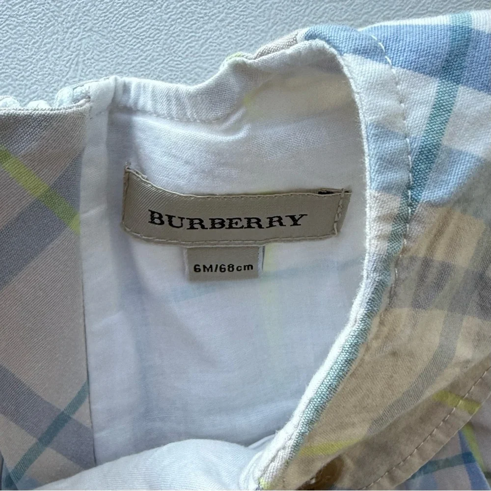 Baby kid Dress  3/6 months sleeveless Burberry blue